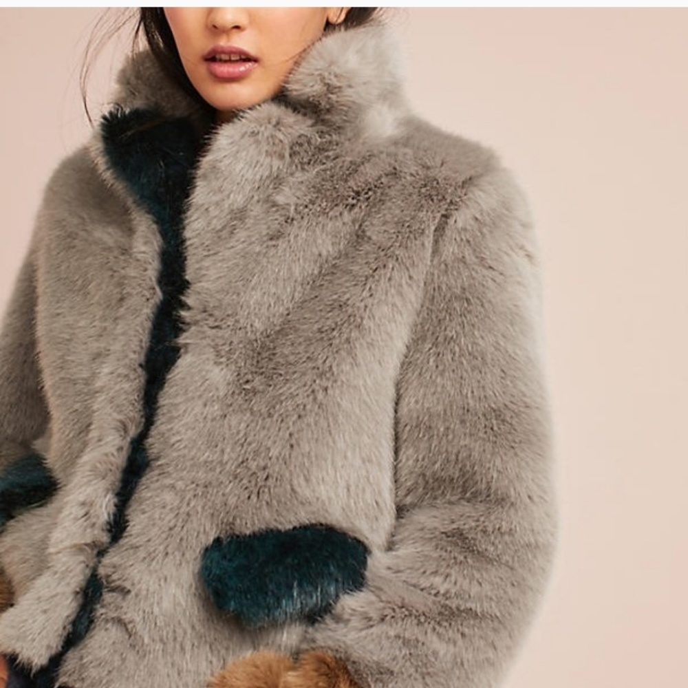 Anthro Faux Fur Coat